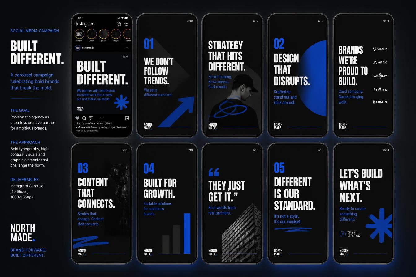 Brand and social campaign artwork designed by Brostek